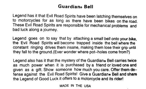 Leprechaun Guardian Biker Bell